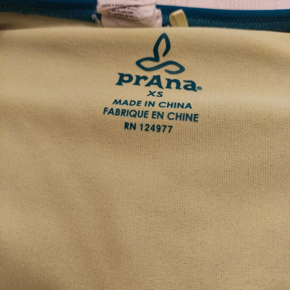 Prana swim bikini bottom skirt teal boho abstract print. Size XS - Picture 4 of 13